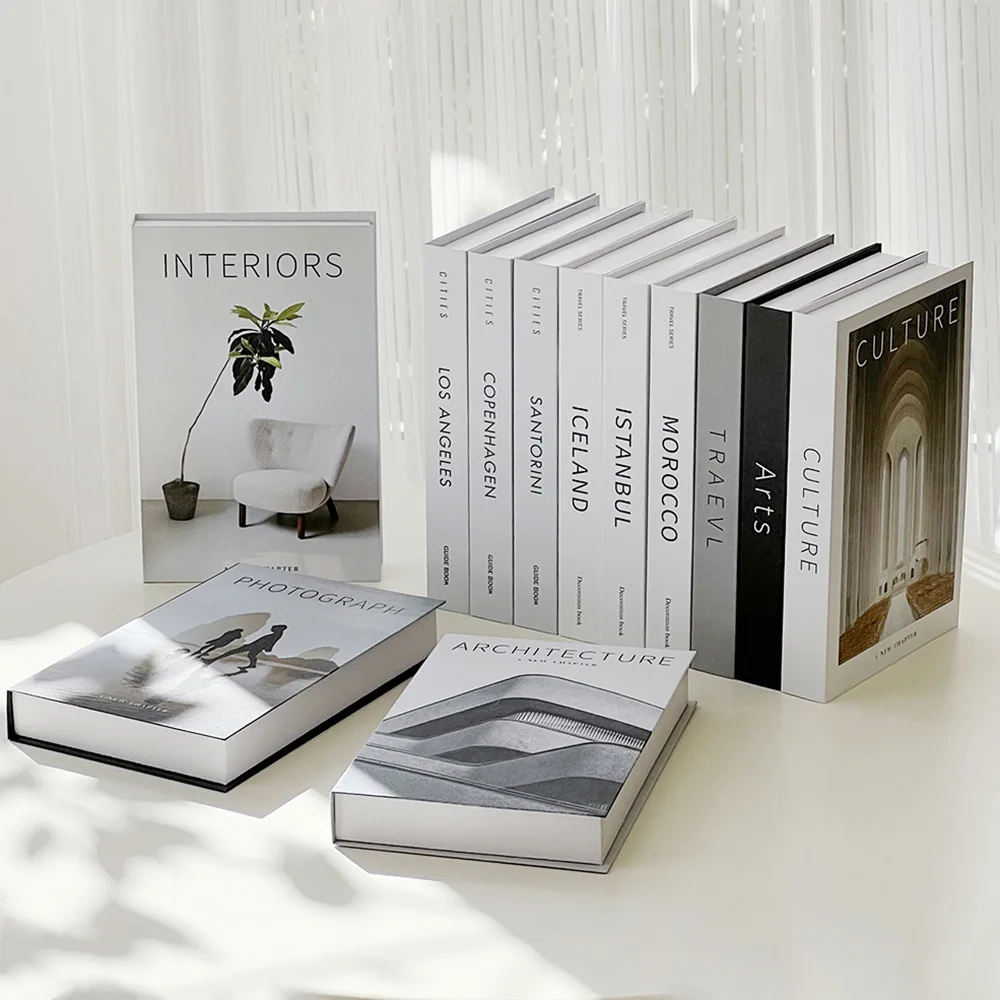 Interior Design Magazine - Faux livres décoratifs modernes et minimalistes,