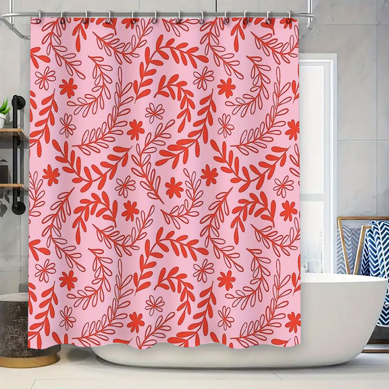 Interior Design Your Home - Rideau de douche à fleurs rose