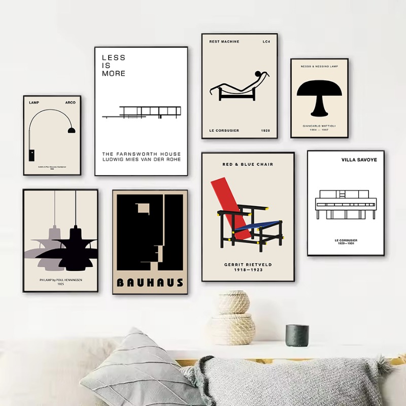 Interior Design Home Decor - Affiche classique de l'architecture abstraite de