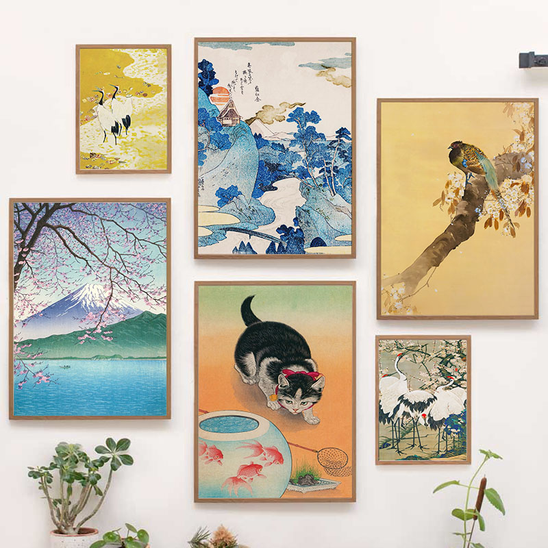 Interior Design Home Decor - Peinture sur toile japonaise Katsushika Hokusai,