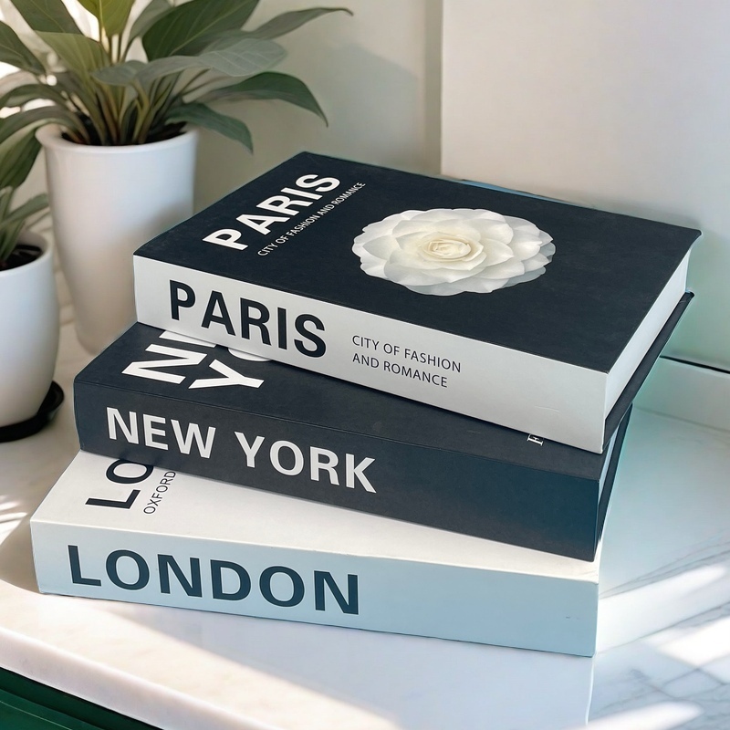Interior Design New York - Boîte de rangement de faux livres