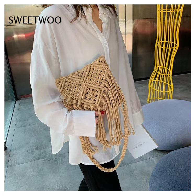Sac bandoulière en coton tress - Interior Design Earth Tones avis et prix